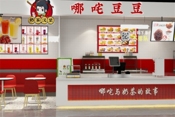 哪吒豆豆奶茶